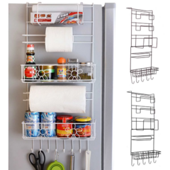 Organizador de cocina colgante porta roll film gancho utencillos - comprar online