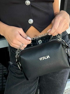 Cartera de Fiesta con Tiras Cadena , detalles Argolla de Costado - tienda online