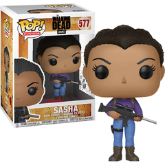 Figura de Sasha - Walking Dead #577 - Funko Pop Original + Protector de acetato