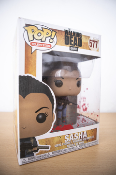 Figura de Sasha - Walking Dead #577 - Funko Pop Original + Protector de acetato