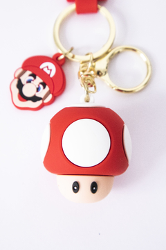 Llavero de Hongo Honguito Toad Super Mario - Silicona Excelente Calidad Importado - Unytoys