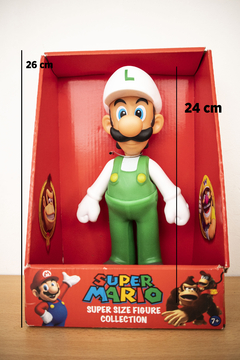 Figura Muñeco de Lugi traje blanco - Super Mario - Grande Super Size - Importado en internet