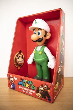 Figura Muñeco de Lugi traje blanco - Super Mario - Grande Super Size - Importado - Unytoys