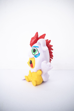 Pikachu figura gashapon - Disfraz Cosplay Digimon Pokemon Gomamon - Unytoys