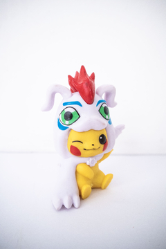 Imagen de Pikachu figura gashapon - Disfraz Cosplay Digimon Pokemon Gomamon