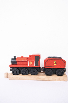 Combo Tren Scarlet + Vagón Rojo de madera - Thomas & Friends - Importado - Unytoys