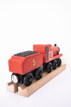 Combo Tren Scarlet + Vagón Rojo de madera - Thomas & Friends - Importado