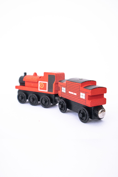 Combo Tren Scarlet + vagón Sodor Line Rojo madera - Thomas & Friends - Importado - tienda online