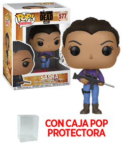 Figura de Sasha - Walking Dead #577 - Funko Pop Original + Protector de acetato - comprar online