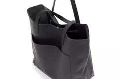 TOTE CON MANIJAS FINAS NEGRA - comprar online