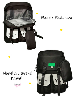 Mochila Bolsa Feminina Escolar Com Estojo Urso Love Kawaii - KLIZZ