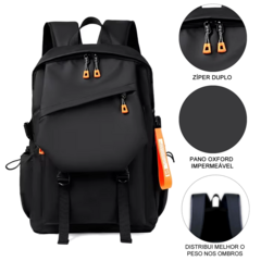 Mochila Bolsa USB Notebook 15,6" Oxford Impermeável Premium - comprar online