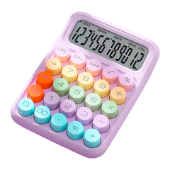 Imagem do Calculadora de Mesa Simples Kawaii Candy Colorida 12 Dígitos