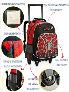Kit Mochila de Rodinhas Infantil Escolar Super Spider Aranha na internet