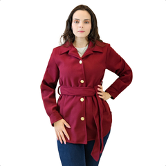 Imagem do Jaqueta Parka Feminina Lã Batida Casaco Max Blusa Sobretudo