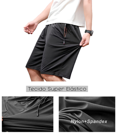 Imagem do Short Masculino Bermudas Spandex Elastano Corrida Academia