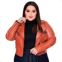 Jaqueta Plus Size Feminina Couro Courino Pixie Casaco Blusa na internet