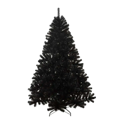 Arvore de Natal Preta 1,80m Halloween Dark 860 Galhos Luxo