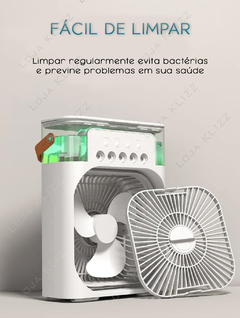 Mini Climatizador De Ar Umidificador Reservatório Água Gelo