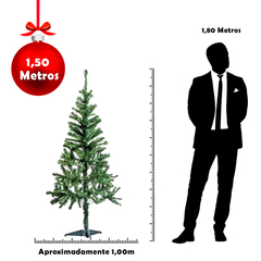 Arvore de Natal Verde 1,50 metros 220 Galhos Linda Pinheiro - KLIZZ