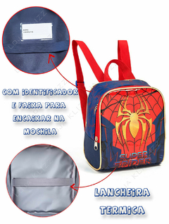 Kit Mochila de Rodinhas Escolar Infantil Super Spider Aranha - KLIZZ