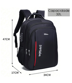 Mochila Antifurto USB Notebook Bolsa Grande Capacidade Impermeável Qualidade Premium - KLIZZ