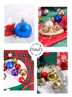 Bola de Natal 12 Unidades Glitter 5cm Bolinhas Decoração - loja online