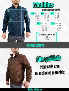 Jaqueta Masculina de Camurça Orion Blusa Casual Casaco Frio - comprar online