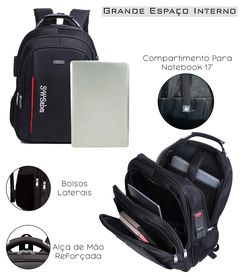 Mochila Antifurto USB Notebook Bolsa Grande Capacidade Impermeável Qualidade Premium - comprar online