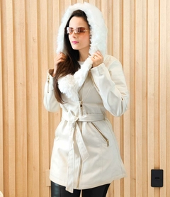 Sobretudo Feminino Couro Parka Casaco Max Longo Inverno Tendencia