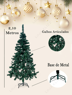 Arvore de Natal 2,10 metros 450 Galhos Cheia Pinheiro Luxo - comprar online