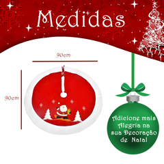 Imagem do Saia Tapete Base Para Arvore De Natal 90cm Decoração Luxo