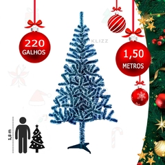 Arvore de Natal Nevada 1,50m 220 Galhos Linda Pinheiro Luxo - comprar online