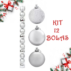 Imagem do Bola de Natal 12 Unidades Glitter 5cm Bolinhas Decoração