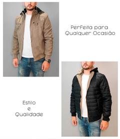 Jaqueta Dupla Face Masculina Casaco Blusa Bobojaco Puffer Frio - comprar online