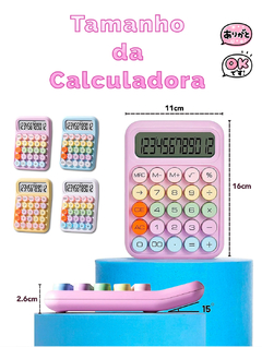 Calculadora de Mesa Simples Kawaii Candy Colorida 12 Dígitos - comprar online