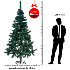 Arvore de Natal 2,40Metros Pinheiro Verde Grande Pé de Ferro - KLIZZ