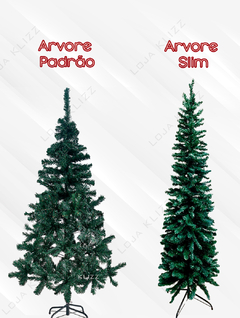 Arvore de Natal Slim Fina 210cm Pinheiro Verde 450 Galhos