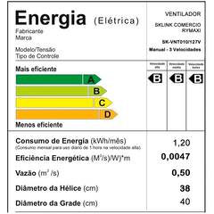 Ventilador Coluna 40cm Turbo 3 Pás Altura Ajustável 127V - loja online