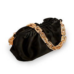 Bolsa Feminina KLIZZ Chain Em Couro Corrente Dourada Luxo - comprar online