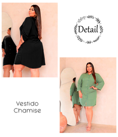 Vestido Chamise Plus Size Feminino Camisão Soltinho Botões na internet