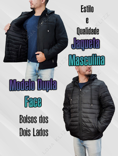 Jaqueta Dupla Face Masculina Zayn Blusa Bobojaco Frio Casaco