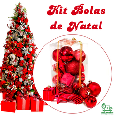 Bolas de Natal 26Un Decoradas Mista Estrela Cadente Presente - KLIZZ