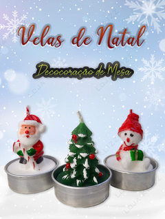 Vela De Natal Decorativa 3D Personalizada Enfeite de Mesa - comprar online