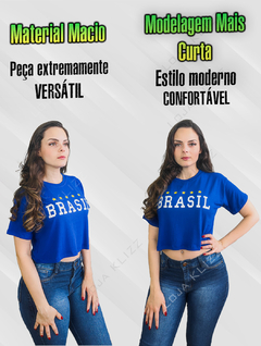 Imagem do Camiseta Brasil Feminina Blusa Copa 2022 Seleção Brasileira