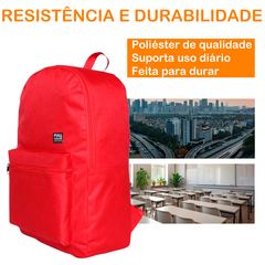 Imagem do Mochila Bolsa Escolar Faculdade Casual Juvenil Espaçosa Colors