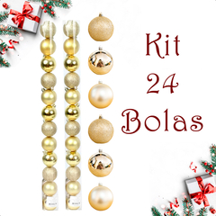 Bola de Natal 24 Unidades Glitter 5cm Bolinhas Decoração na internet