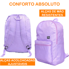 Mochila Bolsa Escolar Faculdade Casual Juvenil Espaçosa Colors - KLIZZ