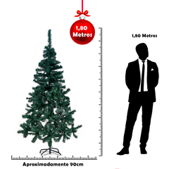 Arvore de Natal 1,80 Metros 320 Galhos Pinheiro Pé de Metal - loja online