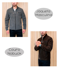 Jaqueta Masculina Couro Nobuck Forrado Casaco Blusa Impermeável - KLIZZ